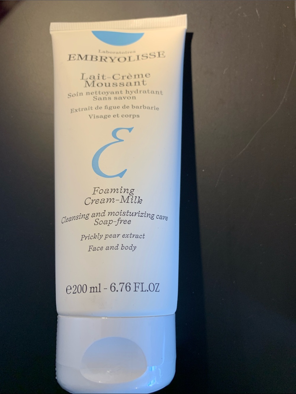 Embryolisse Foaming Cream-Milk - White with Light Blue Accents - 200ml - new!